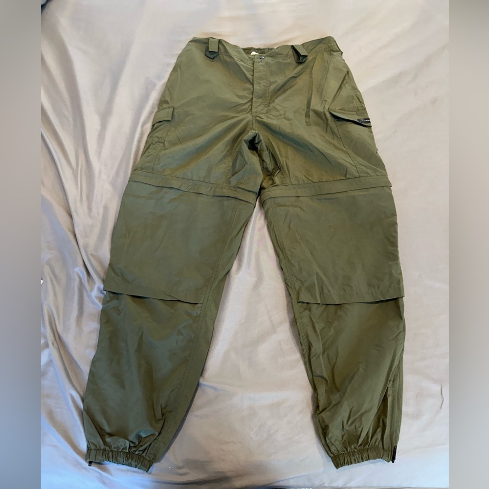 Mocean Tactical Cargo Pants Men’s XXL USA Made Green‎ Nylon Zip-Off Convertible